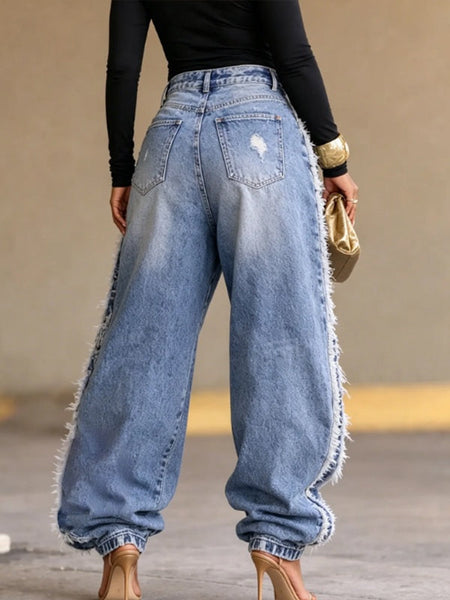 Distressed Jogger Jeans