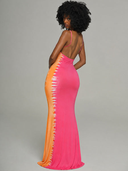 Ombre Open-Back Cami Dress