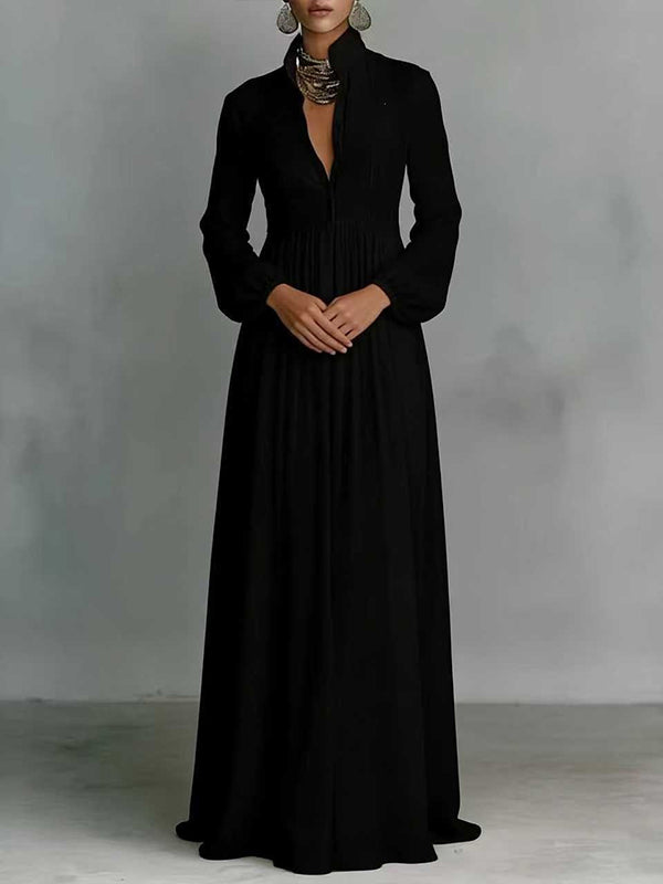 Solid Button-Front Shirt Dress
