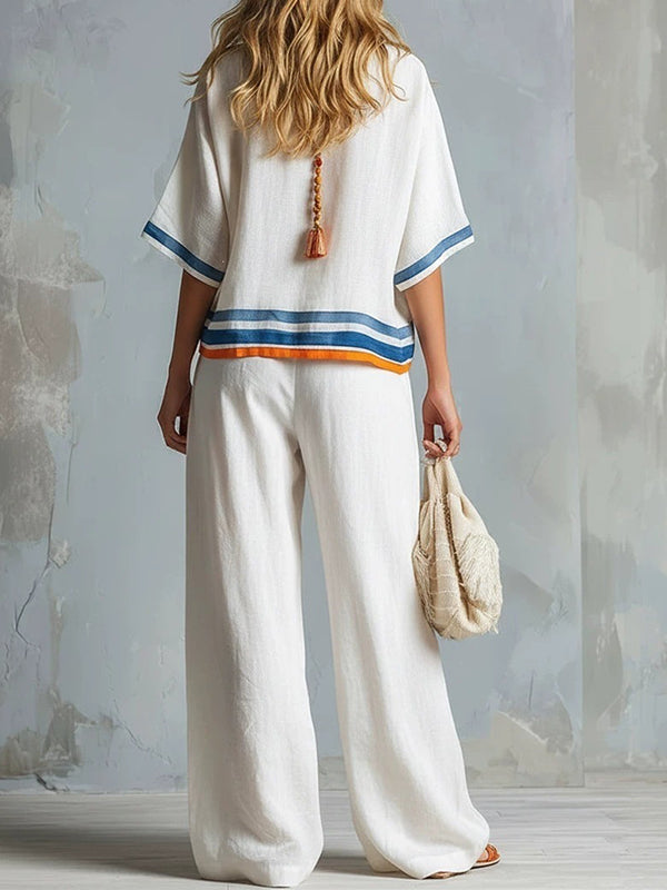 Stripe Tee & Pants Set