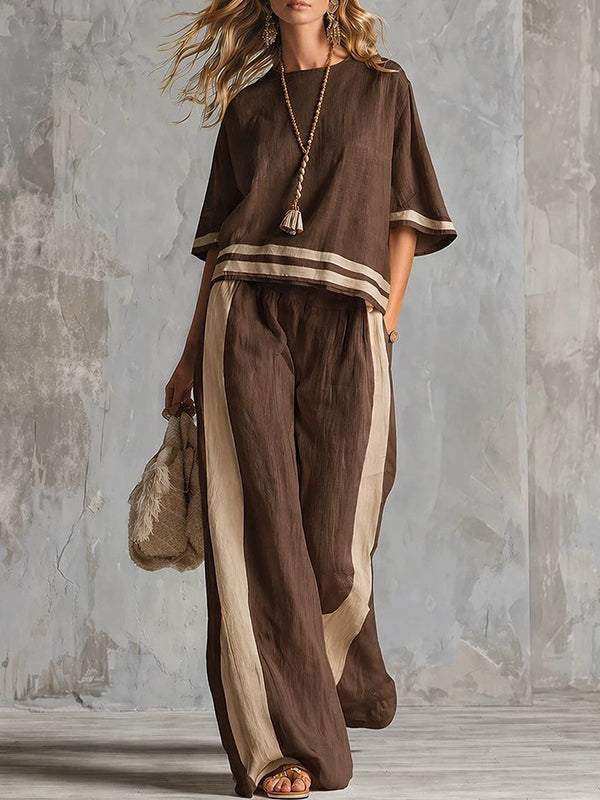 Stripe Tee & Pants Set