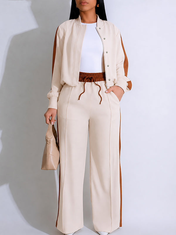 Side-Stripe Jacket & Pants Set