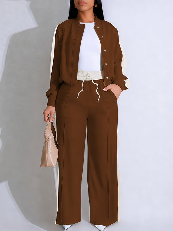 Side-Stripe Jacket & Pants Set