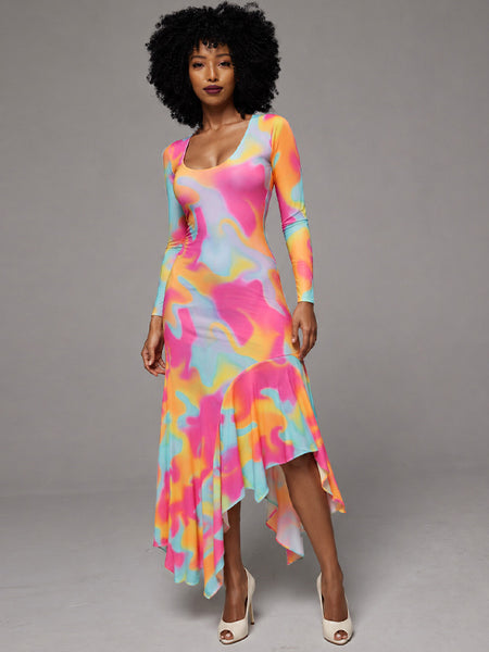 Printed Bodycon Dress