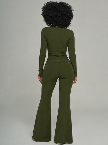 Ribbed Cutout Jumpsuit