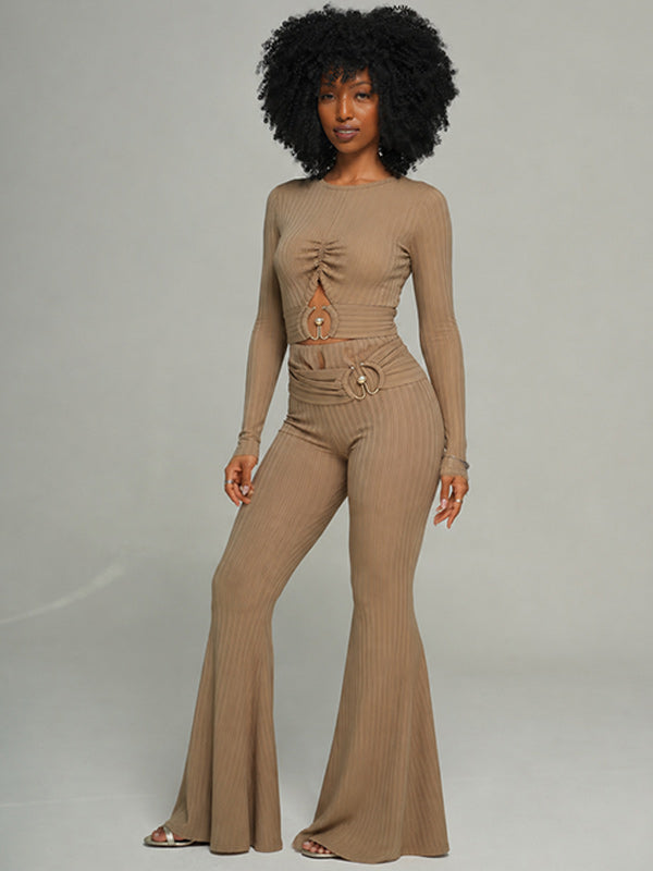 Ribbed Cutout Jumpsuit