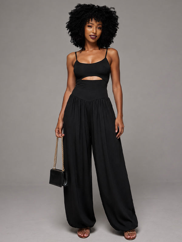 Solid Cutout Cami Jumpsuit