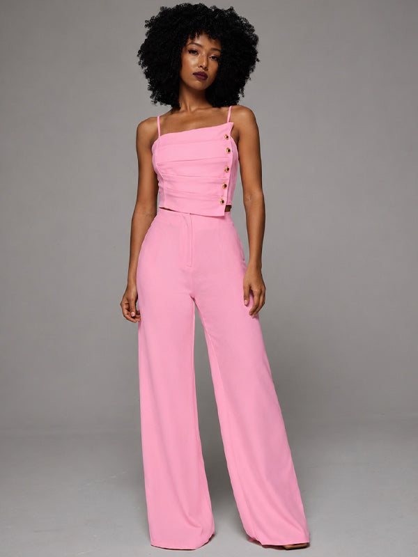 Ruched Cami Top & Pants Set