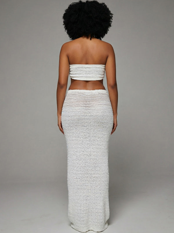 Lace Bandeau Top & Skirt Set