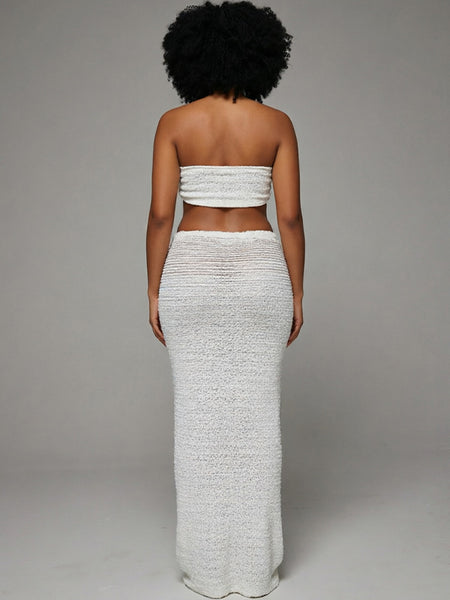 Lace Bandeau Top & Skirt Set