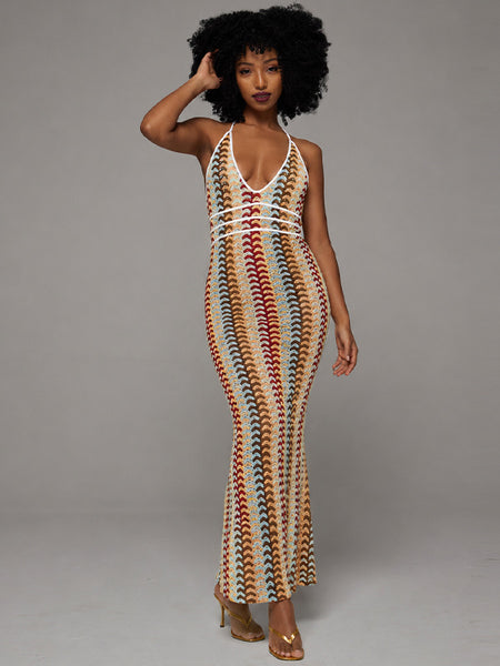 Printed Halter Dress