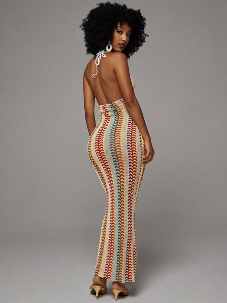Printed Halter Dress