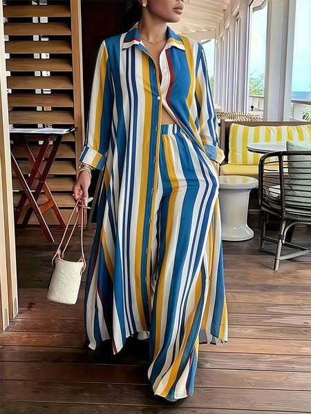 Stripe Tunic Shirt & Pants Set