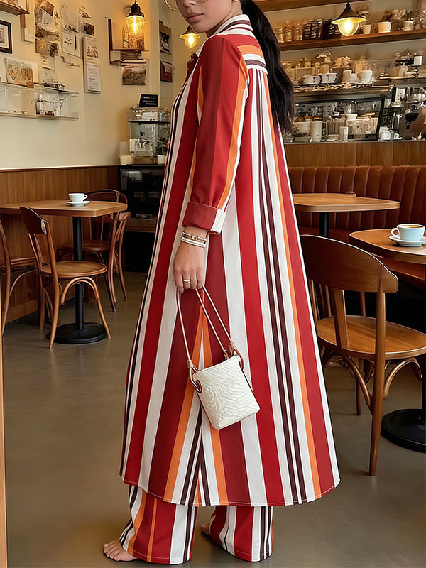 Stripe Tunic Shirt & Pants Set