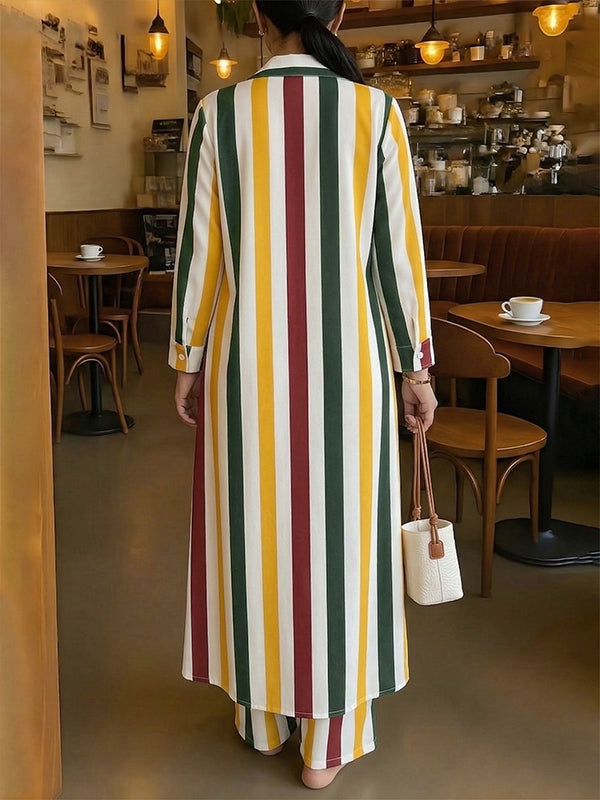 Stripe Tunic Shirt & Pants Set