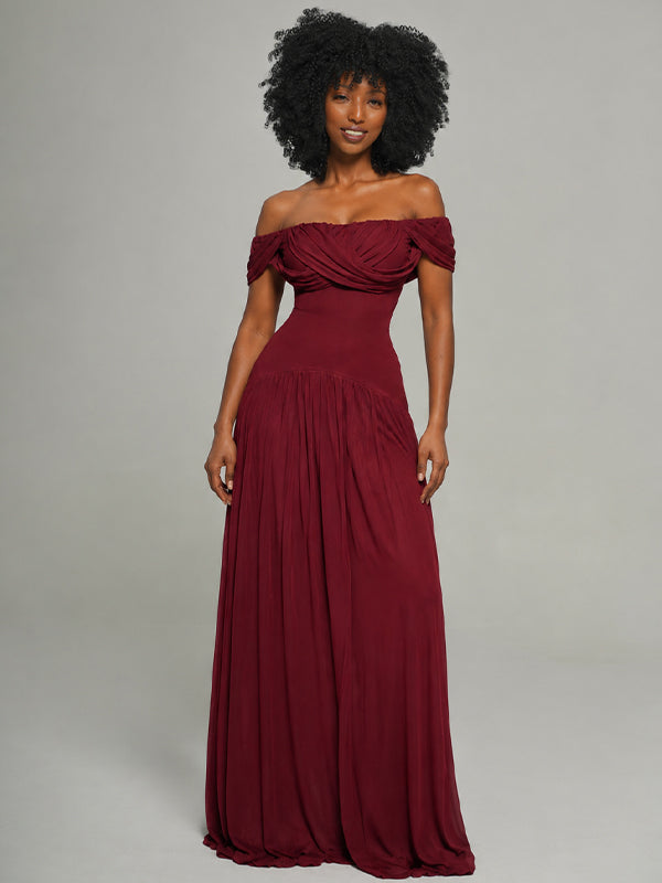 Off-Shoulder Maxi Dress