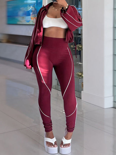 Stripe Jacket & Pants Set
