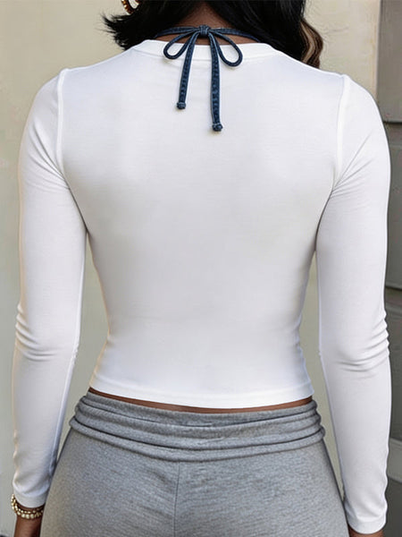 Two-Tone Halter Top
