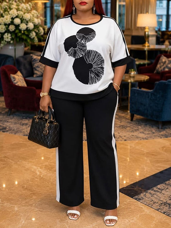 Printed Tee & Pants Set