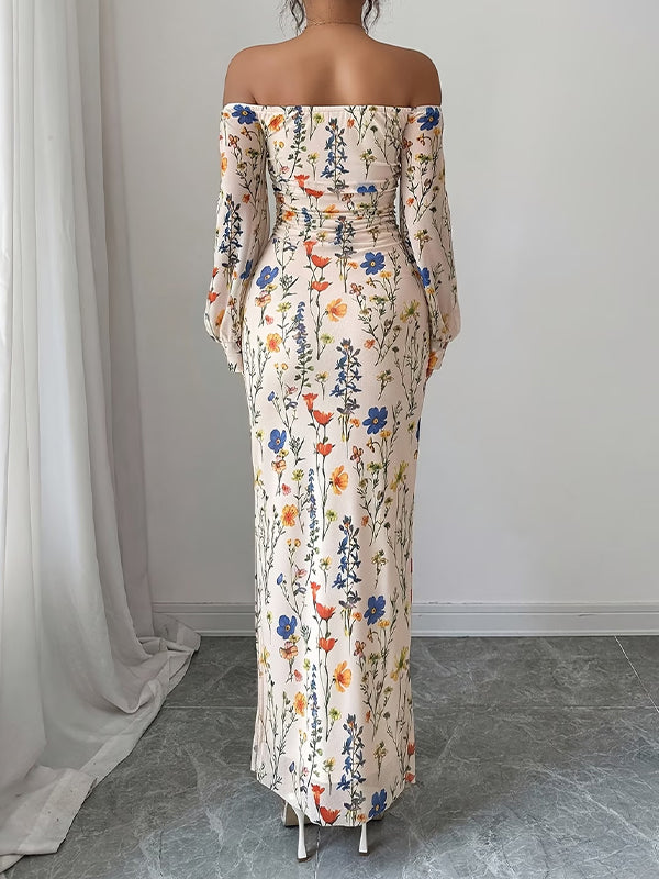 Printed Off-Shoulder Dress