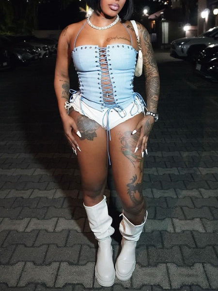 Lace-Up Corset Top
