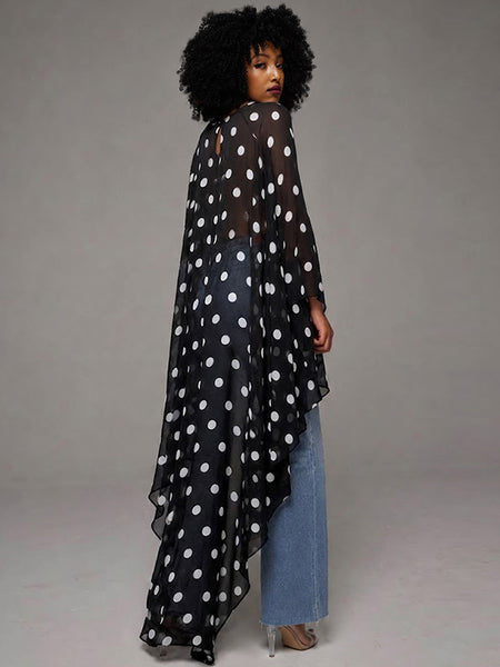 Dot Cape Tunic Top