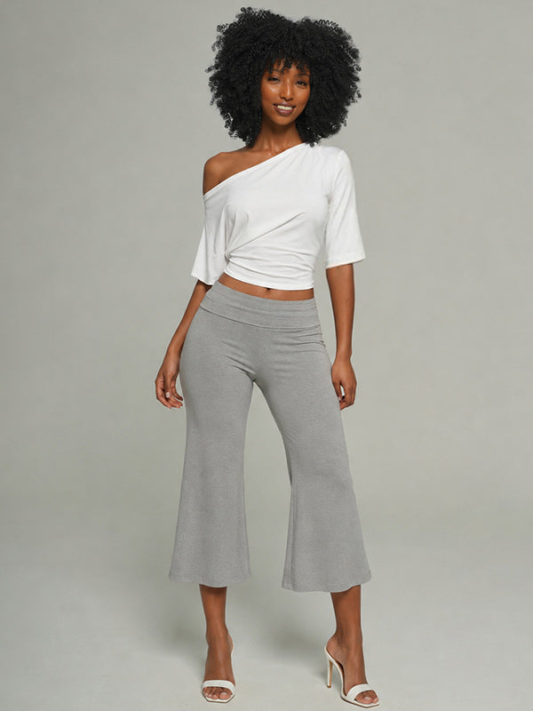 Boat-Neck Tee & Capri Pants Set