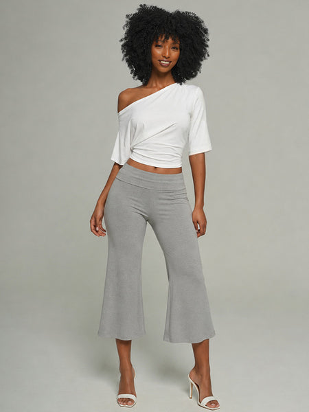 Boat-Neck Tee & Capri Pants Set
