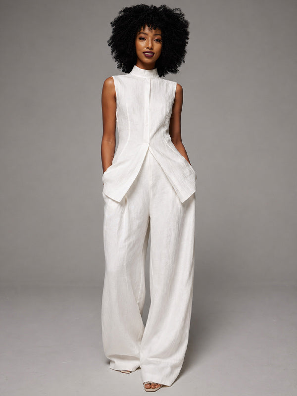 Sleeveless Shirt & Pants Set