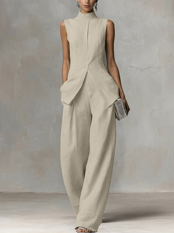 Sleeveless Shirt & Pants Set