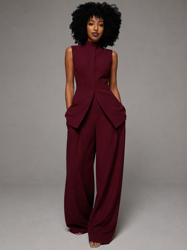 Sleeveless Shirt & Pants Set