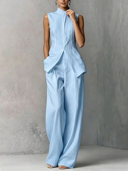 Sleeveless Shirt & Pants Set