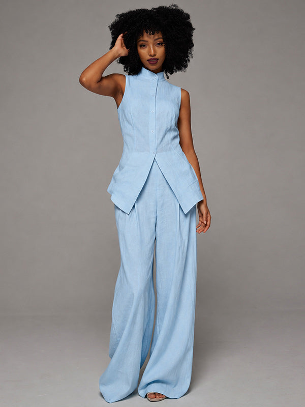 Sleeveless Shirt & Pants Set