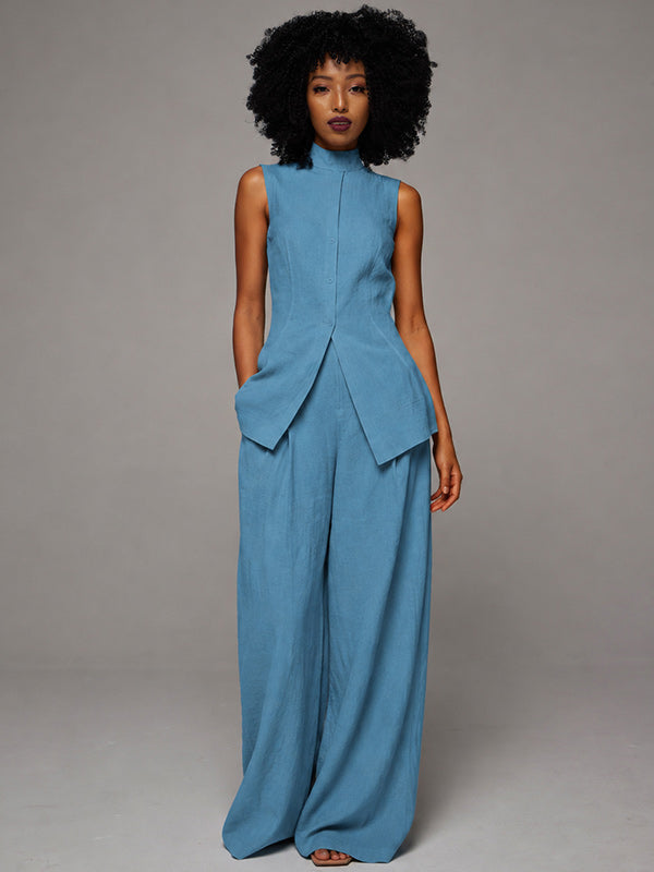 Sleeveless Shirt & Pants Set