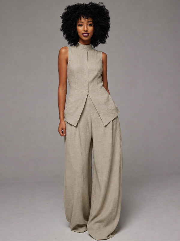Sleeveless Shirt & Pants Set