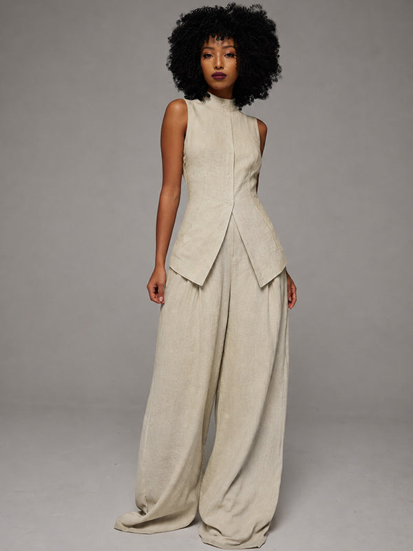 Sleeveless Shirt & Pants Set