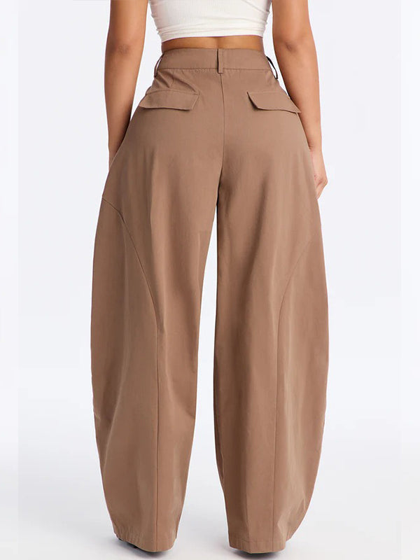 Solid Barrel Pants