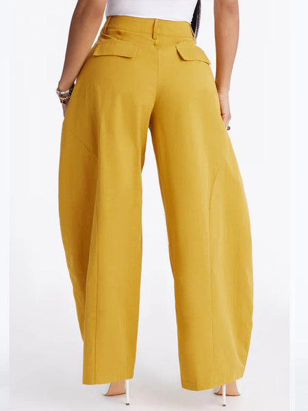 Solid Barrel Pants