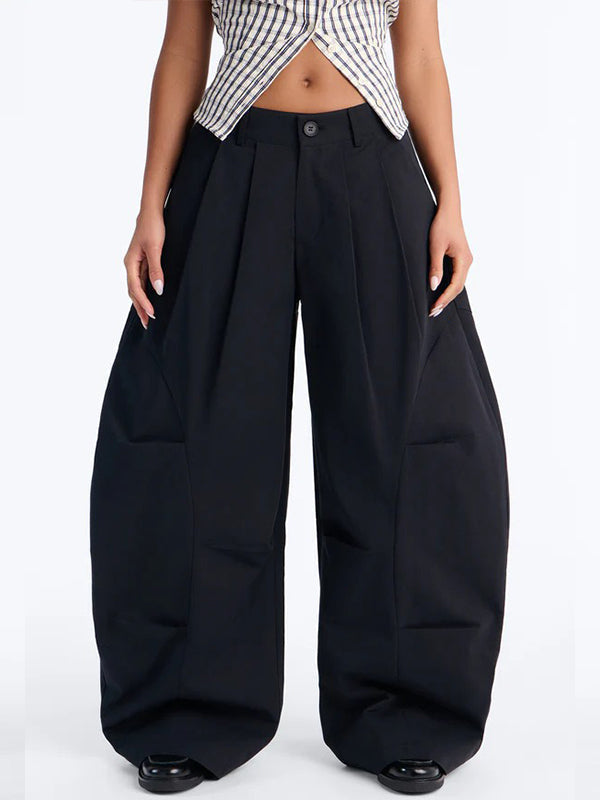 Solid Barrel Pants