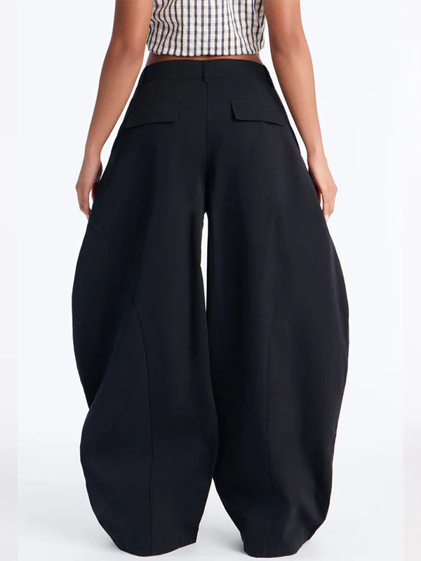 Solid Barrel Pants