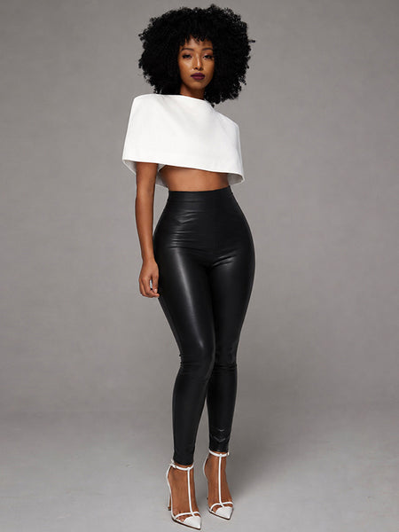 Sculpted Cape Crop Top