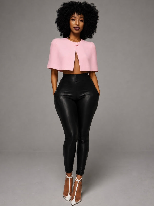 Sculpted Cape Crop Top