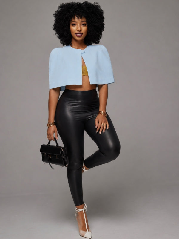 Sculpted Cape Crop Top
