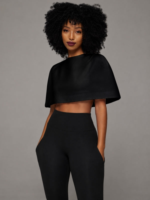 Sculpted Cape Crop Top