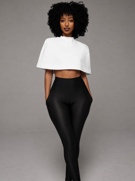 Sculpted Cape Crop Top