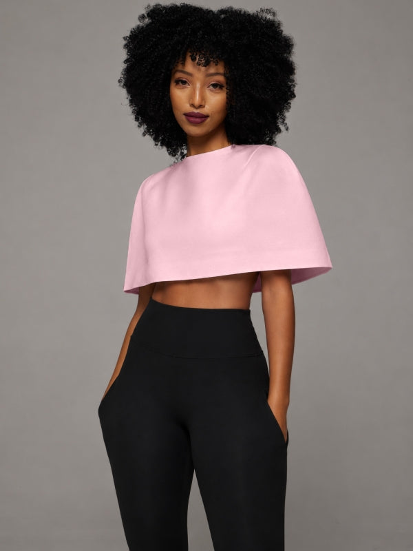 Sculpted Cape Crop Top
