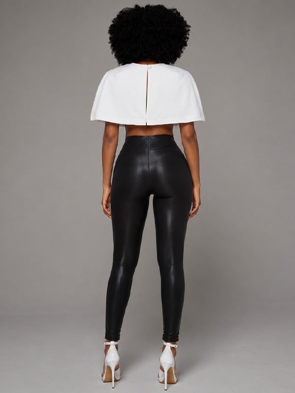 Sculpted Cape Crop Top