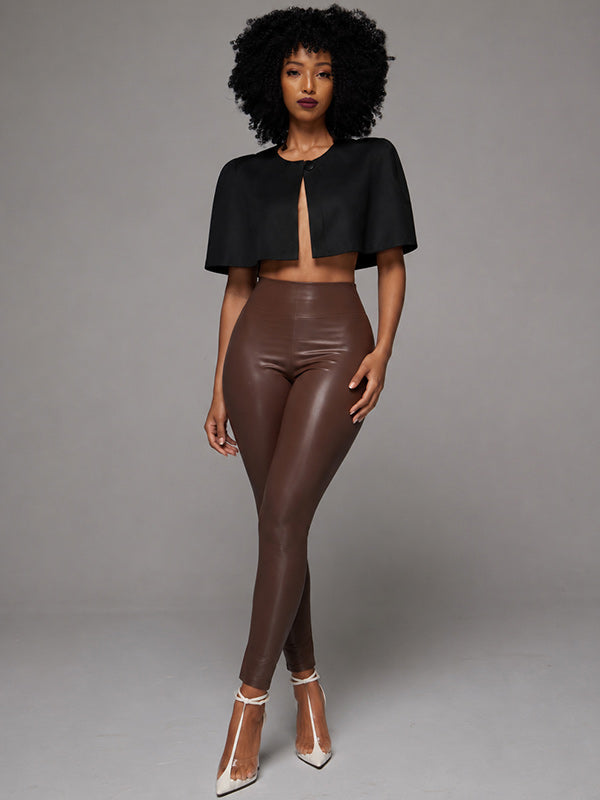 Sculpted Cape Crop Top