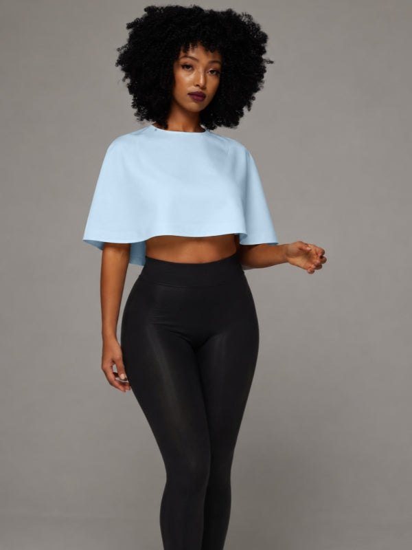 Sculpted Cape Crop Top