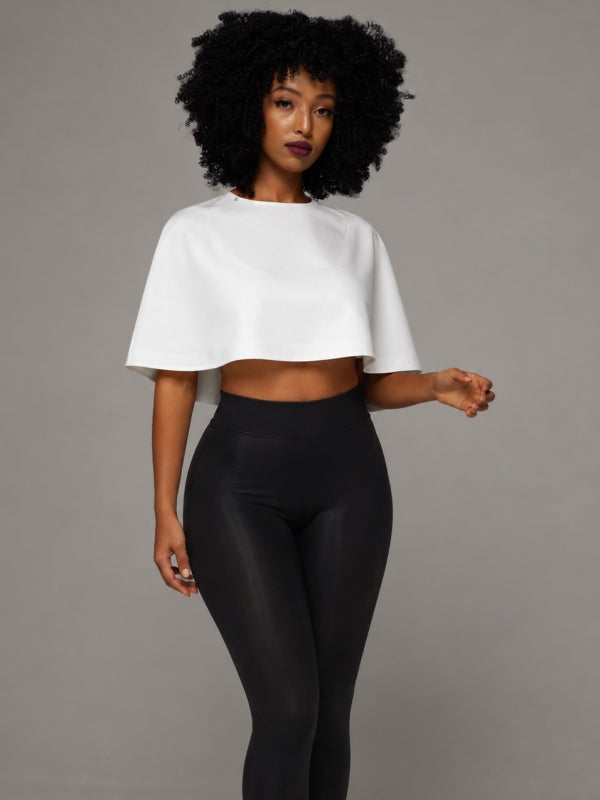 Sculpted Cape Crop Top